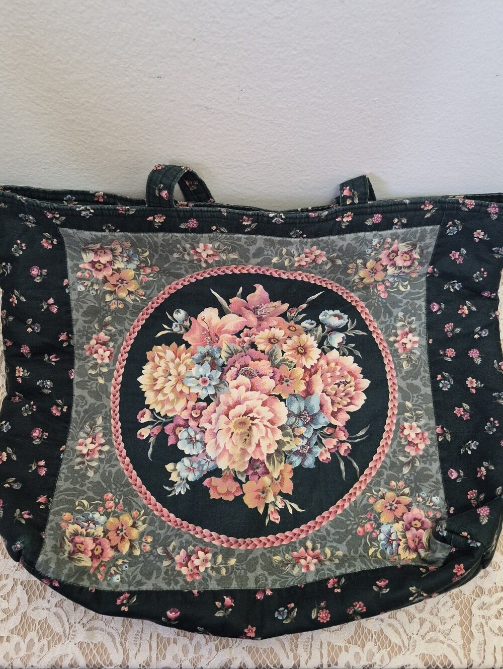 Floral Fabric Tote - Picture 4 of 9